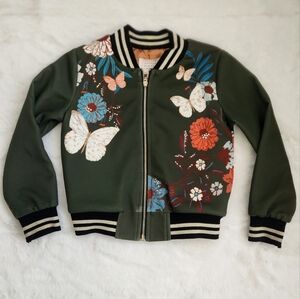 Hannah Banana Green Jacket with Gold Lining